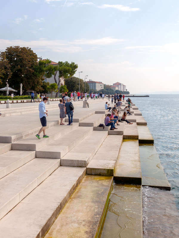 Zadar 6 orgue naturel qui joue en fonction de la mer